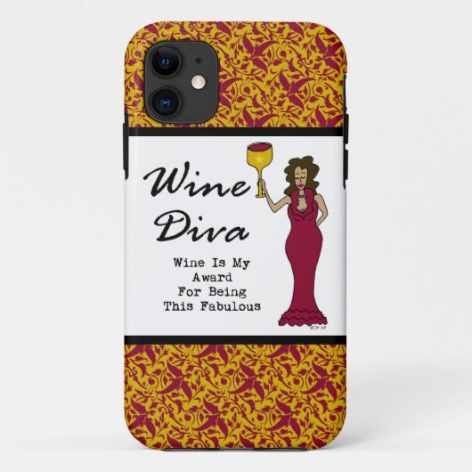 Wine Diva "Wine is mijn onderscheiding voor het ve Case-Mate iPhone Case (Achterkant)