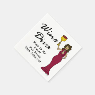 Wine Diva "Wine is mijn onderscheiding voor het ve Servet