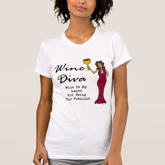 Wine Diva "Wine is mijn onderscheiding voor het ve T-shirt (Voorkant)