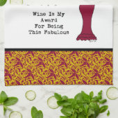 Wine Diva "Wine is mijn onderscheiding voor het ve Theedoek (Gevouwen)