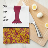 Wine Diva "Wine is mijn onderscheiding voor het ve Theedoek (Quarter Fold)