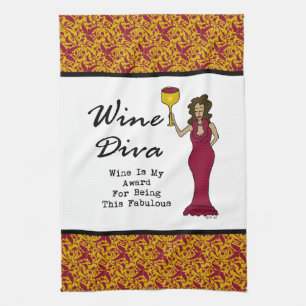 Wine Diva "Wine is mijn onderscheiding voor het ve Theedoek