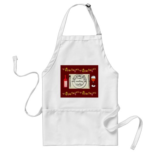 Wine Down Apron Standaard Schort (Voorkant)