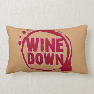 Wine-down-wijnvlekafdruk Kussen