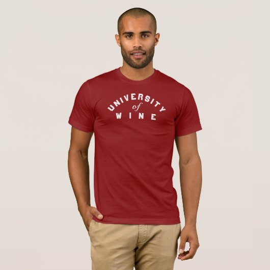 Wine Drinker University of Wine Graphic T-shirt (Voorkant volledig)