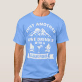 Wine Drinker With A Camping funny T-shirt (Voorkant)