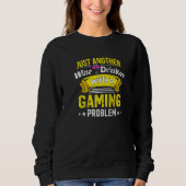 Wine Drinker with Gaming Problem Wine Lover Funny  Trui (Voorkant)