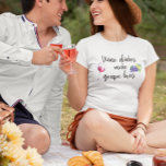 Wine Drinkers Make Grape Lovers Funny Saying T-shirt<br><div class="desc">This design was created through digital art. It may be personalized by clicking the customize button and adding a name, initials or your favorite words. Contact me at colorflowcreations@gmail.com if you with to have this design on another product. Purchase my original abstract acrylic painting for sale at www.etsy.com/colorflowart. See more...</div>