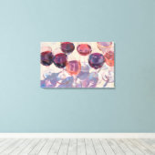 Wine drinks Red Tropical pink wine drink set  Canvas Afdruk (Insitu (Houten vloer))
