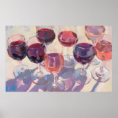 Wine drinks Red Tropical pink wine drink set Poster (Voorkant)