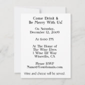 Wine Elf "Drink & be Merry" Kaart (Achterkant)