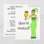 Wine Elf "Drink & be Merry" Kaart (Voorkant / Achterkant)