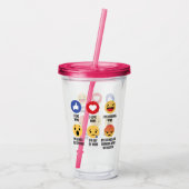 Wine Emojis Acryl Drinkbeker (Achterkant)