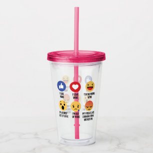 Wine Emojis Acryl Drinkbeker