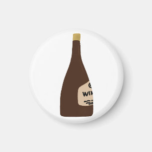 Wine Enthusiast Bruine Fles Sommelier Cadeau Magneet