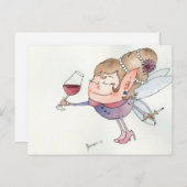 Wine fairy briefkaart (Voorkant / Achterkant)