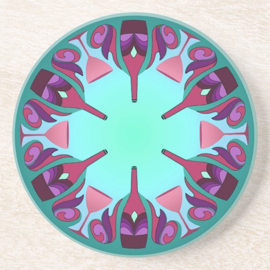 Wine Fantasy Zandsteen Onderzetter (Voorkant)