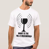 Wine-Fi-wachtwoord Funny Wine Glass WiFi Waves T-shirt (Voorkant)