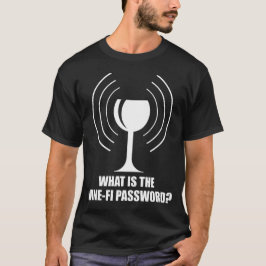 Wine-Fi-wachtwoord Funny Wine Glass WiFi Waves T-shirt