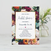 Wine Flowers Vrijgezellenfeest Navy Weddenschap Kaart (Staand voorkant)