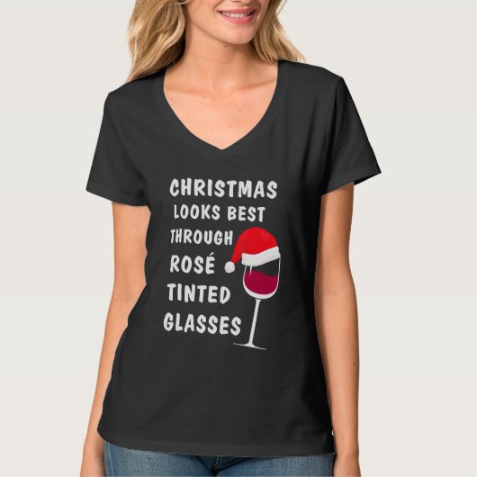Wine   for christmas  Ugly xmas 2 T-shirt (Voorkant)