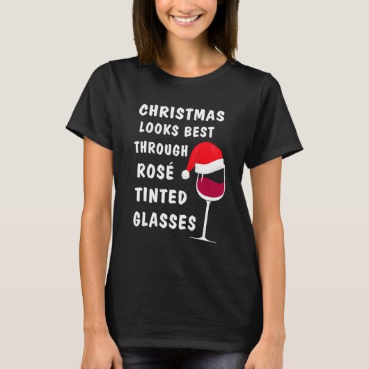 Wine   for christmas  Ugly xmas 2 T-shirt (Voorkant)