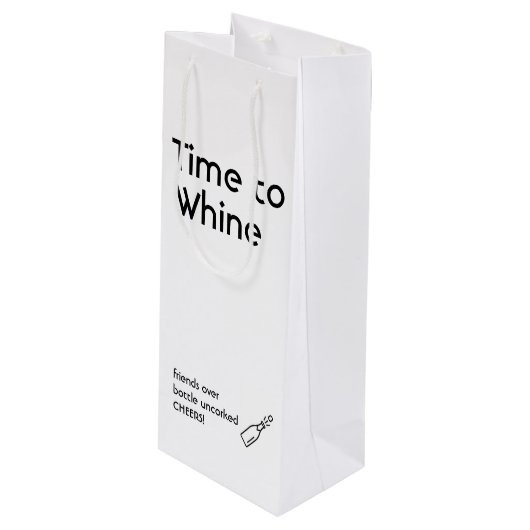 Wine Gift Bag Wijn Cadeautas (Voorkant Gekanteld)