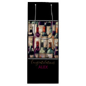 Wine Gift Bag-Wine Lovers Gefeliciteerd Wijn Cadeautas (Voorkant)