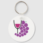 Wine Glass And Grapes Sleutelhanger (Achterkant)