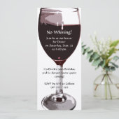 Wine Glass Birthday Kaart (Staand voorkant)