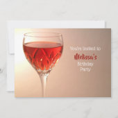 Wine Glass Birthday Kaart (Voorkant)