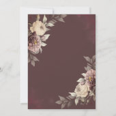  Wine Glass Blush Roses Brown Retirement Kaart (Achterkant)