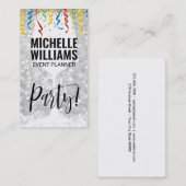 Wine Glass | Bokeh | Partij van Confetti Visitekaartje (Voorkant / Achterkant)