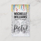 Wine Glass | Bokeh | Partij van Confetti Visitekaartje (Voorkant)