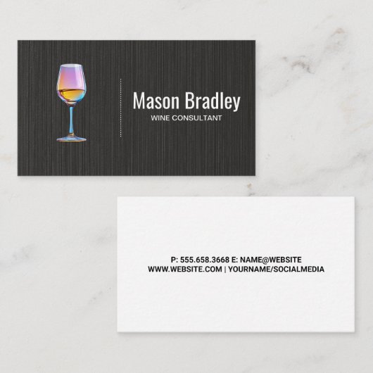 Wine Glass | consulente Visitekaartje (Voorkant / Achterkant)