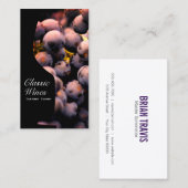 Wine Glass | Counter-space | Druiven op wijnstokke Visitekaartje (Voorkant / Achterkant)