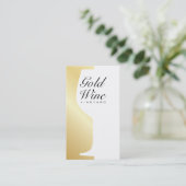 Wine Glass | Counter-space, Goud Visitekaartje (Staand voorkant)