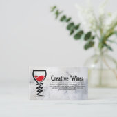 Wine Glass Creative Illustrative Logo  Visitekaartje (Staand voorkant)