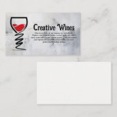 Wine Glass Creative Illustrative Logo  Visitekaartje (Voorkant / Achterkant)