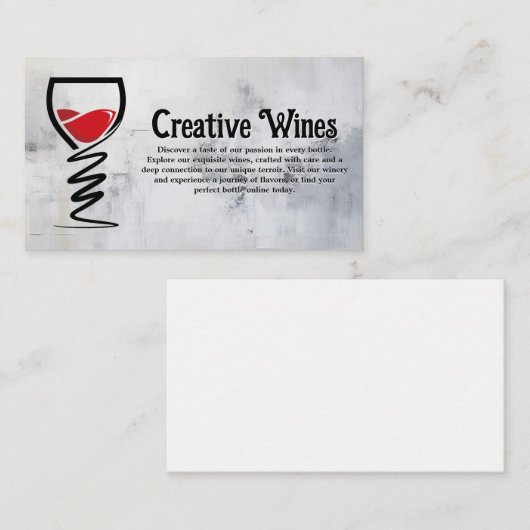 Wine Glass Creative Illustrative Logo  Visitekaartje (Voorkant / Achterkant)