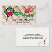 Wine Glass | Druiven | Kurken Visitekaartje (Voorkant / Achterkant)