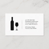 Wine Glass | Druiven | wijnfles | Waterverf Art Visitekaartje (Achterkant)