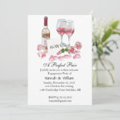 Wine Glass Engagement Party Uitnodiging (Staand voorkant)