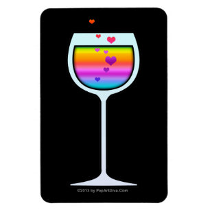 WINE GLASS FLEXIBEL MAGNET MAGNEET