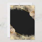 Wine Glass Gold Confetti Balloons 60th Birthday Kaart (Achterkant)