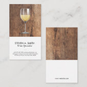 Wine Glass | Hout Visitekaartje (Voorkant / Achterkant)