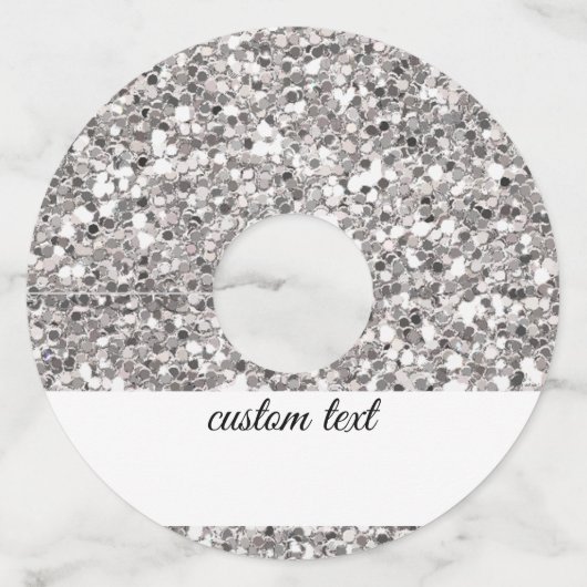 Wine Glass Labels Identifier Marker Paper Glitter (Voorkant)