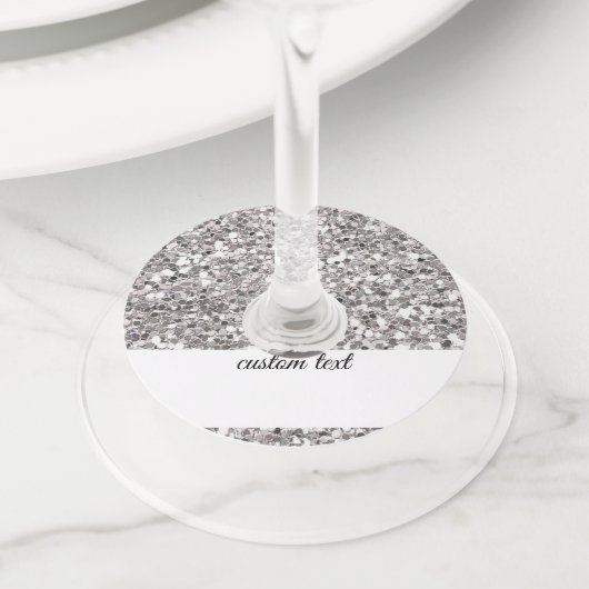 Wine Glass Labels Identifier Marker Paper Glitter (Dichtbij)
