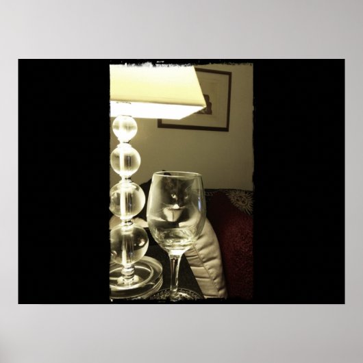 Wine Glass Lucy Poster (Voorkant)