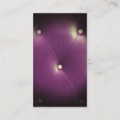 Wine Glass | Paarse Button gestoffeerde opvulling Visitekaartje (Achterkant)
